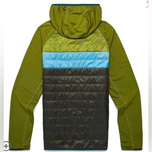 Cotopaxi Men's XL Capa Hybrid Insulated Hooded Jacket Green Grey Cedar Iron NWT - Picture 8 of 14
